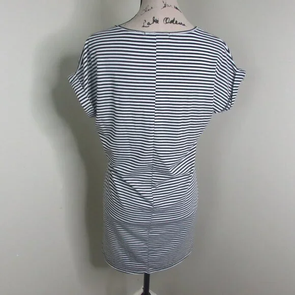 Liberty Love T-Shirt Dress M Black White Stripe - Picture 7 of 9